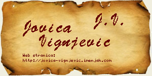 Jovica Vignjević vizit kartica
